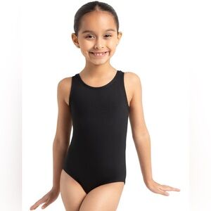 NWT Girl’s Black Capezio Classic Tank Leotard CH I A24 6 8  TB142C Intermediate